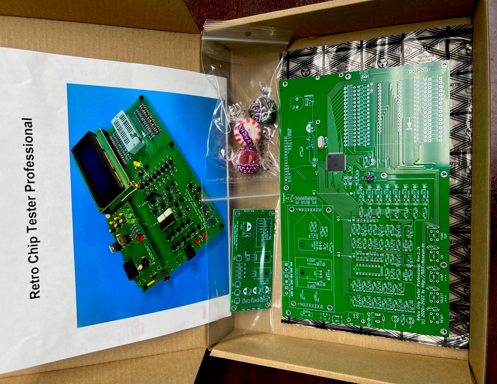 Retro Chip Tester Pro - Motherboard PCB with PSU board