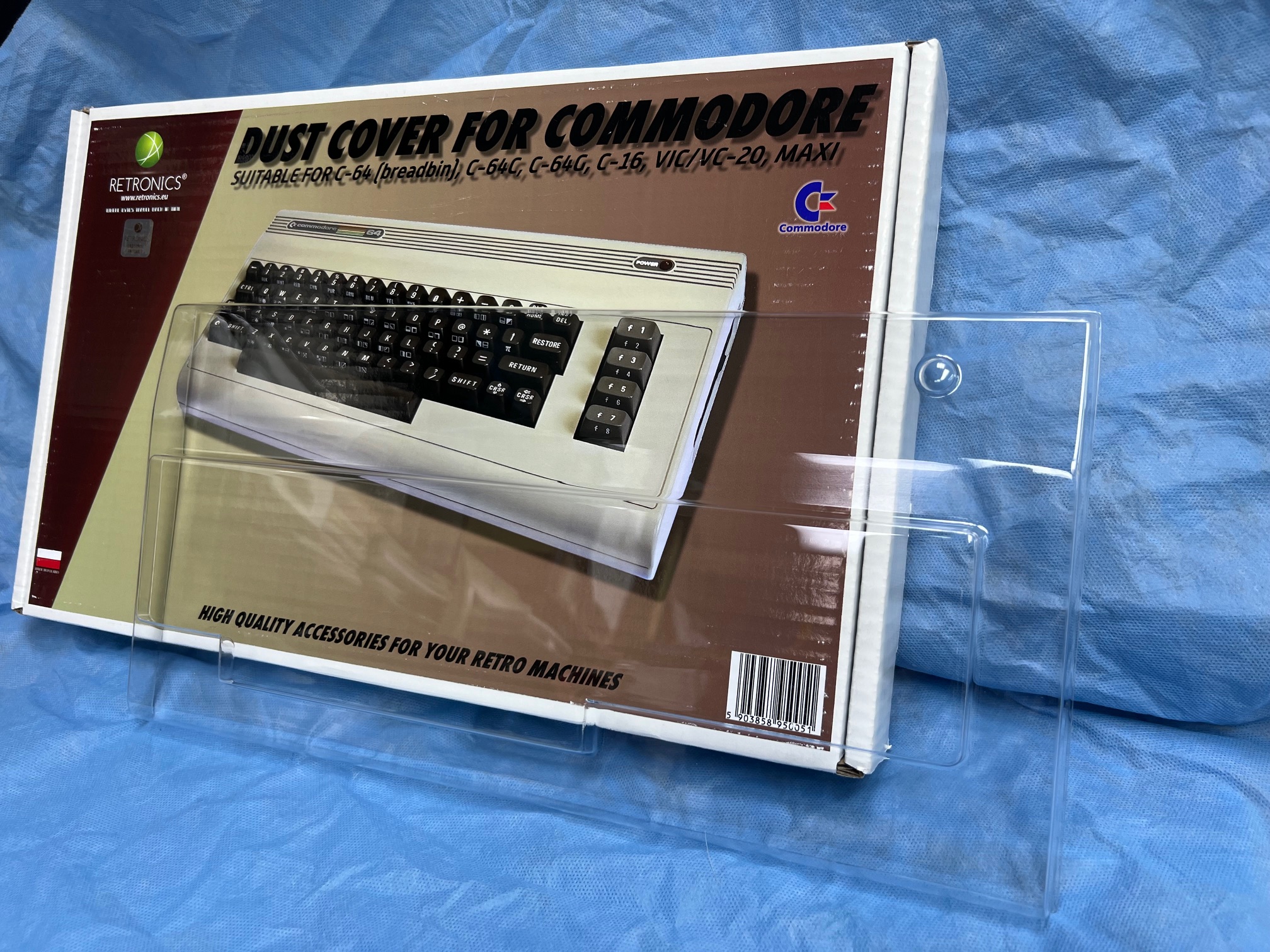 VIC/C64/C16 Transparent High Quality Dust Cover